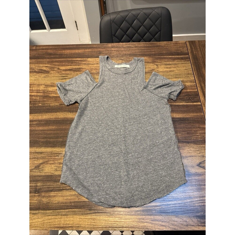 Free People We the Free Cold Shoulder Grey Size Small